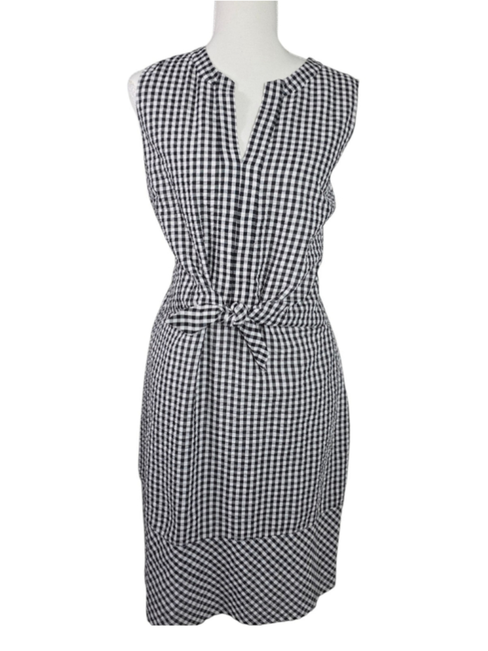 Vineyard Vines Gingham Seersucker Dress 10 Preppy Coastal Romantic NWT $148 - Picture 2 of 15